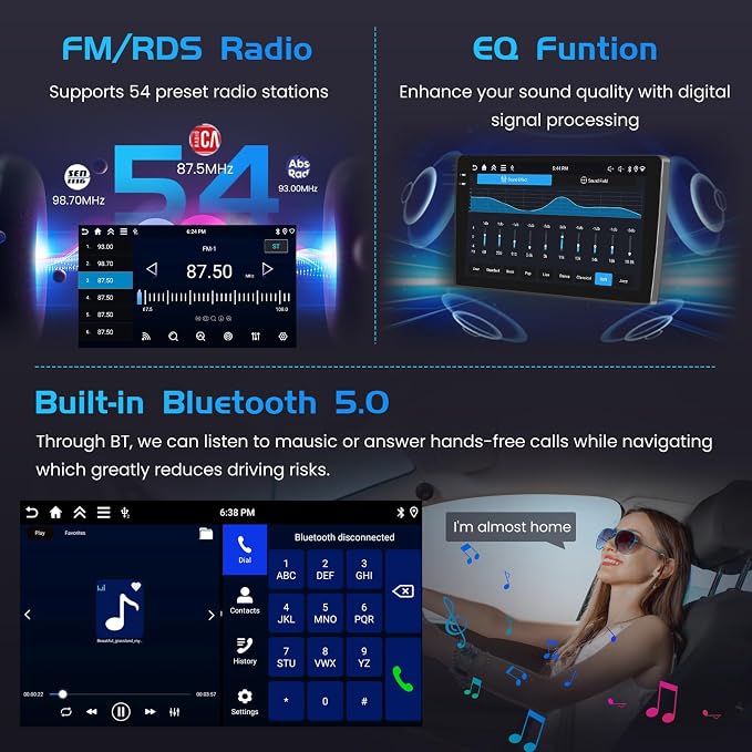 Inefala 4+128G Radio for Jeep Compass Patriot 2007 2008 2009 Android 15 CarPlay - Image 6