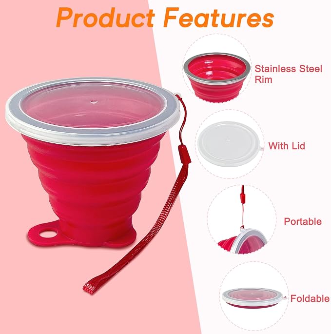 4-Pack Collapsible Silicone Cups - Image 3