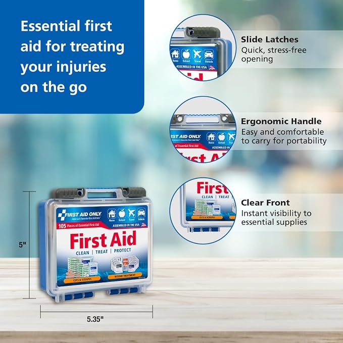 First Aid Only 91249 On-The-Go All-Purpose Emergency First Aid Kit - Image 4