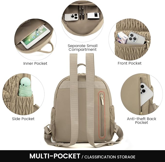 LOVEVOOK Mini Backpack for Women Light Weight Small Waterproof Backpack Purses - Image 6