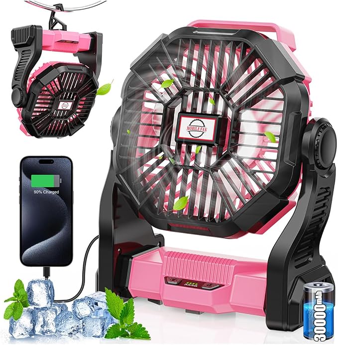 30000mAh Rechargeable Camping Fan by Unknown