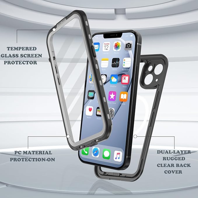for iPhone 14 Case Waterproof, Full-Body Hard Case Built-in - Image 5