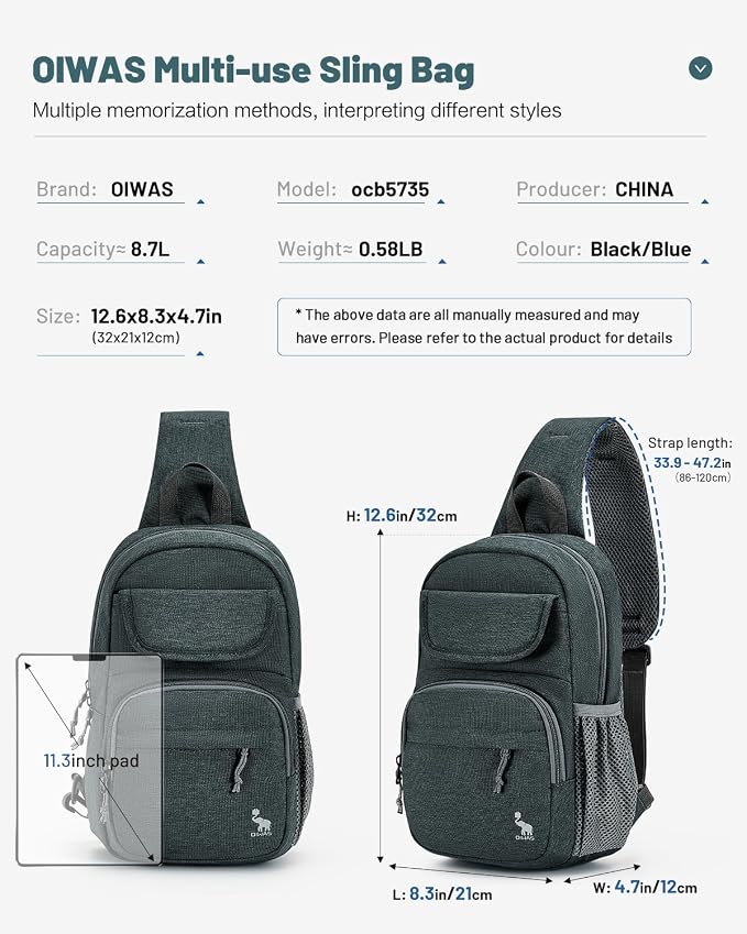 OIWAS Sling Bag Crossbody Backpack - Image 3