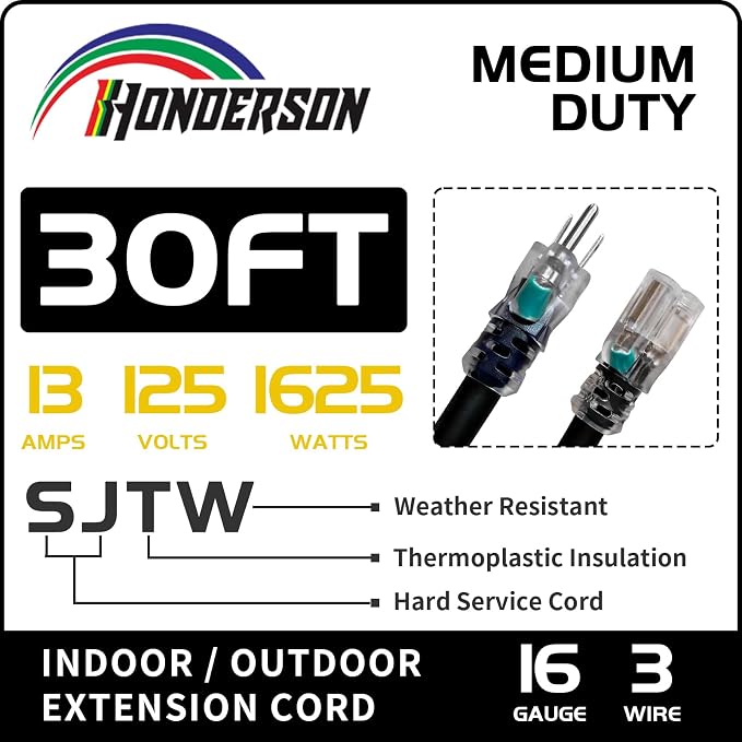 Indoor Outdoor Extension Cord Weatherproof - Image 2