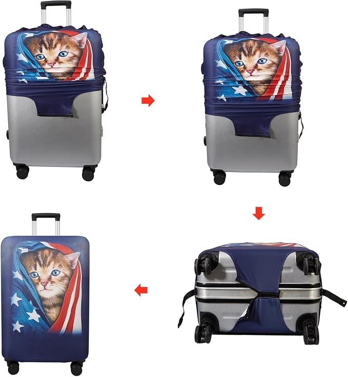WUJIAONIAO Travel Luggage Cover Baggage Suitcase Cover Protector Skins 18-32 - Image 4