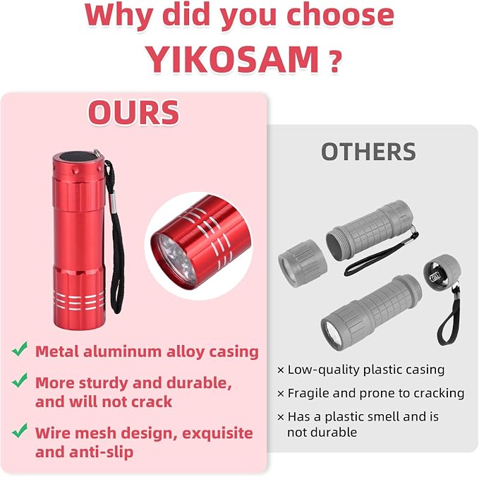 10 Pack of Flashlights 9 LED Mini Aluminum Flashlight Bulk - Image 3