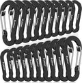 Aluminum Carabiner Clips- Set of 20, Carabiner Clip 2 inch by pulltherfishing