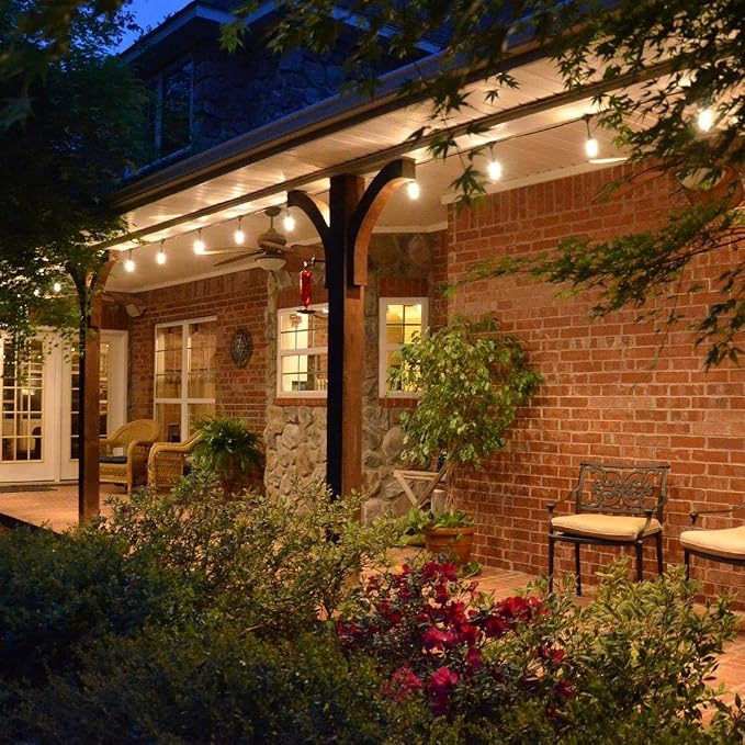 Enbrighten LED Outdoor String Lights 24ft Soft Warm White Patio Lights - Image 10