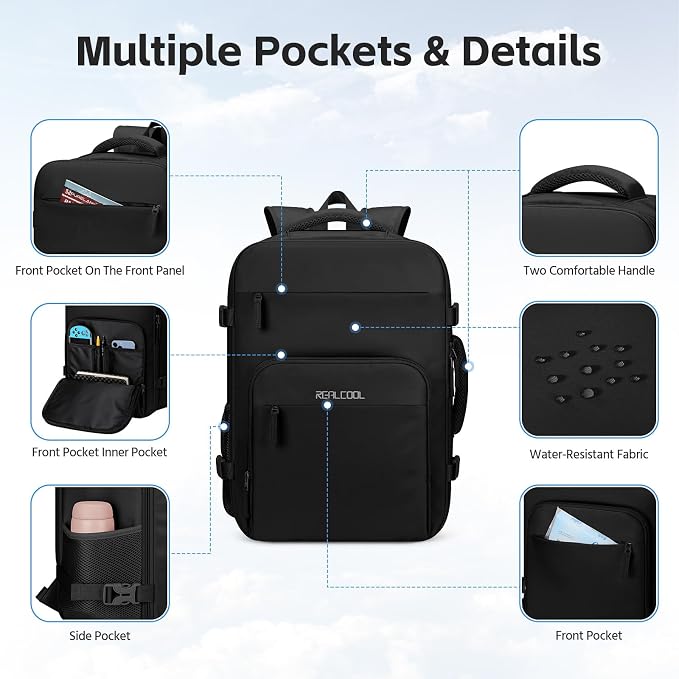 RealCool Travel Backpack for Women Men - Image 3