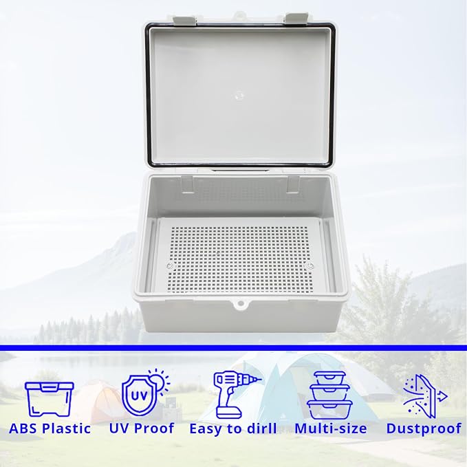 MAKERELE Small Junction Box Outdoor Electrical Watertight Plastic Includes - Image 6