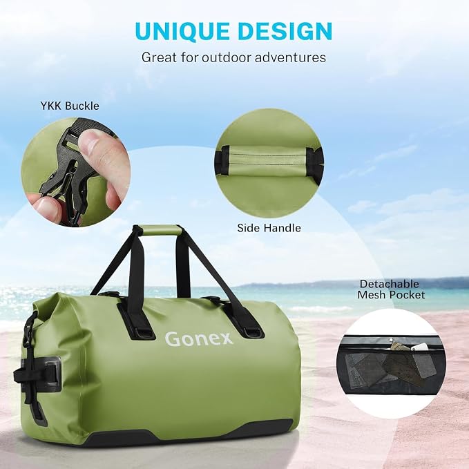 Gonex 40L 60L 80L Extra Large Waterproof Duffle Travel Dry Duffel Bag Heavy - Image 4