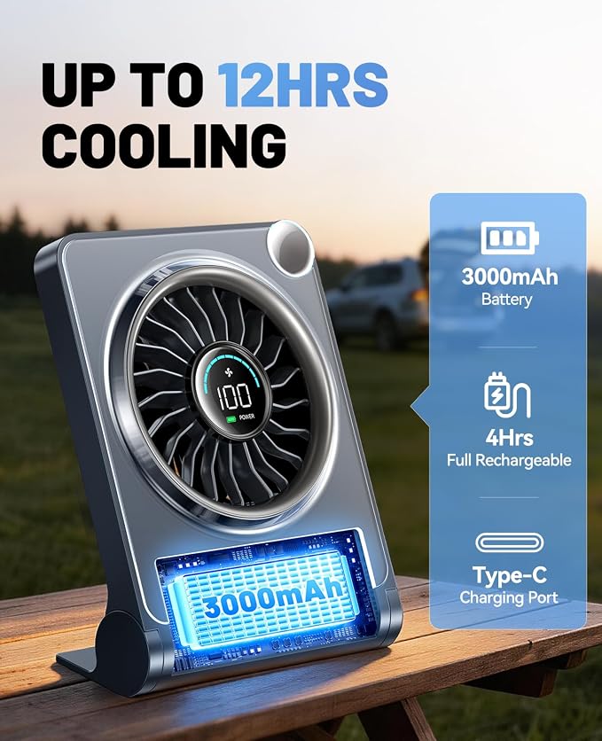 Small Desk Fan, Quiet Portable Table Fan - Image 6