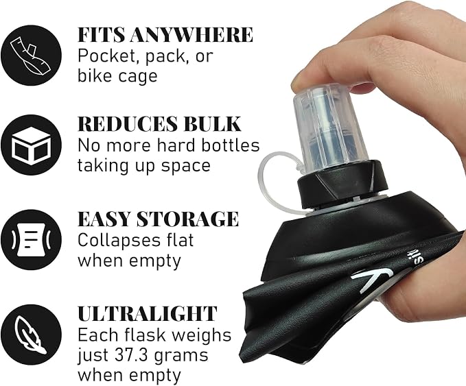 2Pcs 500ml Soft Flask, TPU Collapsible Soft Water Bottle - Image 4