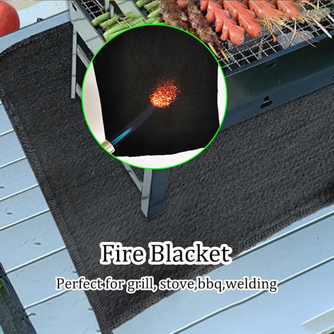 30cm*30cm Welding Blanket Fireproof Mat Anti Fire Pad Heat Insulation Carbon - Image 9