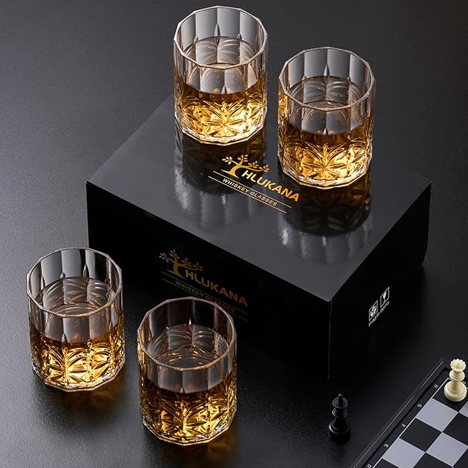 Hlukana Unbreakable Plastic Whiskey Glasses Set of 6, 14 Oz Old Fashioned - Image 5