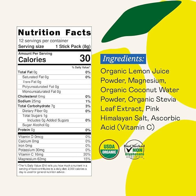 GOODONYA Organic Hydration Electrolyte Drink Mix, Certified Organic Hydration - Image 2