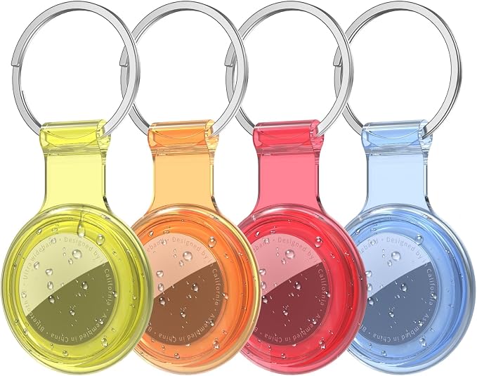Compatible with AirTag Holder Case Keychain 4 Pack, by HATALKIN