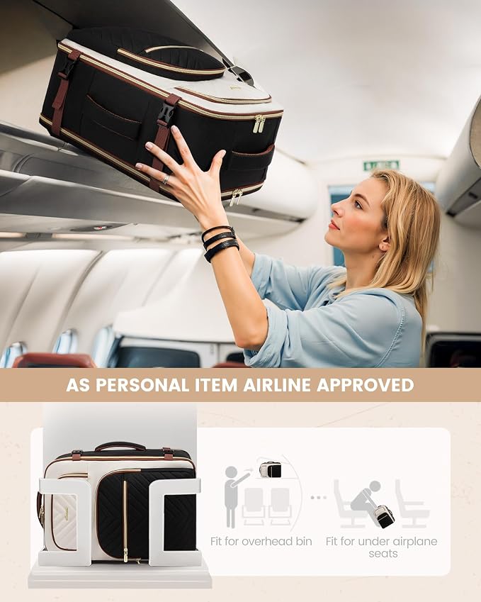 LOVEVOOK Travel Backpack Carry on Flight Approved 40L, Waterproof TSA Travel - Image 3