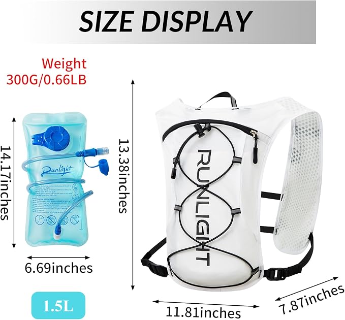 Runlight Running Vest for Women Men Lightweight Hydration Backpack Pack - Image 2