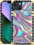 Compatible with iPhone 13 Case, Holographic Abstract Iridescent Textures Luxury by Unknown