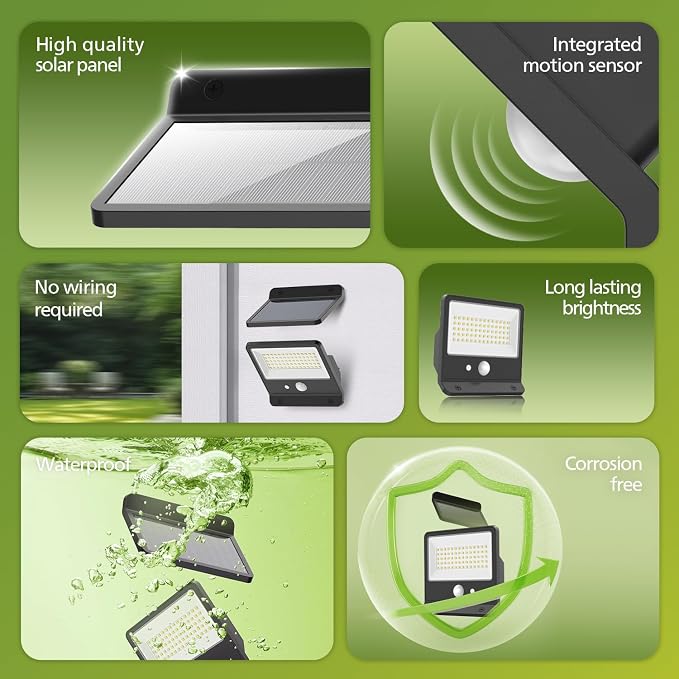 Philips Solar Security Light Outdoor LED 6500K, Solar-Powered Flood Light w/PIR - Image 2