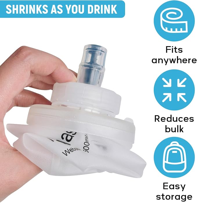 Soft Flask 500ML, TPU Collapsible Soft Water Bottle - Image 4