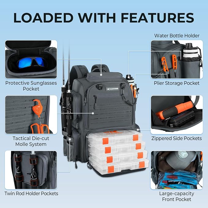 KastKing Bait Boss Fishing Tackle Backpack - Image 3
