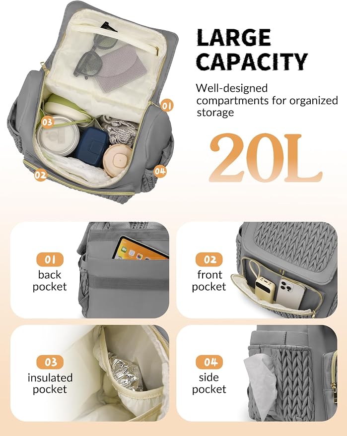 Awanhe Diaper Bag Backpack, Baby Bag - Image 9