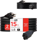 UltraPro Outdoor Extension Cord, 15 Ft, Heavy Duty, UL Certified 3 Prong by UltraPro