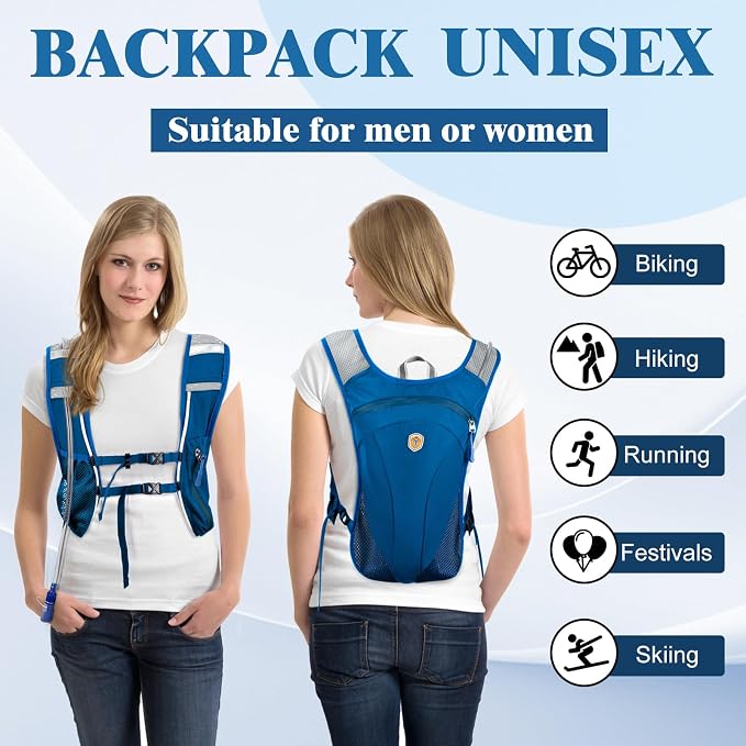 Hydration Backpack with 2L Water Bladder Bag, Lightweight and Breathable - Image 7