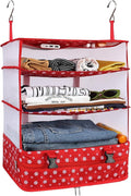 Surblue Hanging Closet Storage Bag Collapsible 3-Shelf Washable Oxford Fabric by SURBLUE