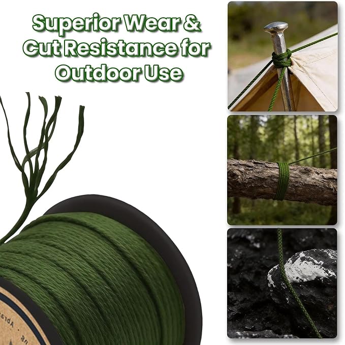 9KM DWLIFE Camo Green Kevlar Cord, High Strength, Ultralight, Abrasion - Image 3