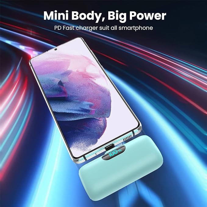 Mini Portable Charger 5000mAh Power Bank, 3A PD USB C Cell Phone Portable Power - Image 3