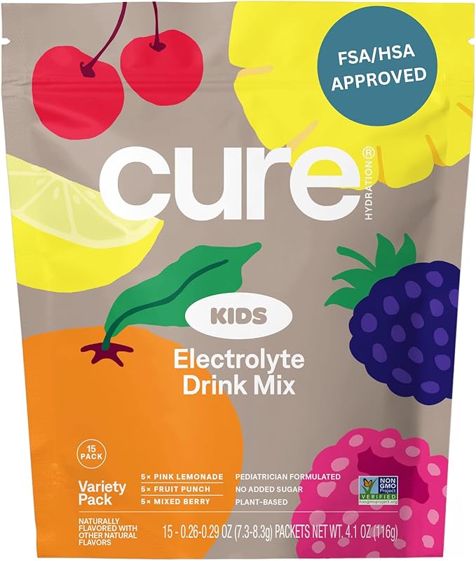Cure Hydration - Kids Electrolyte Drink Mix | Plant-Based Pediatrician by CureHydration