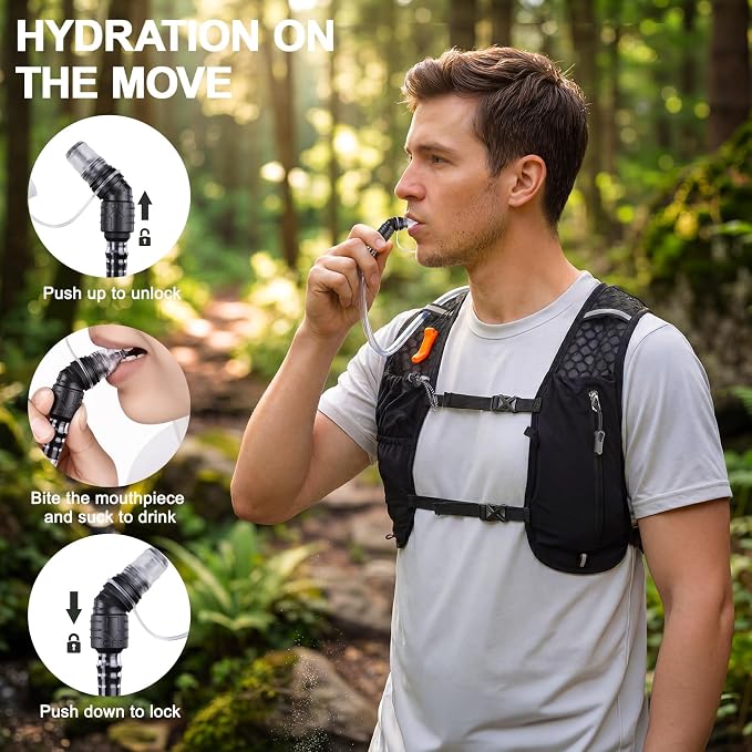 KUYOU Running Vest for Women & Men, Lightweight Hydration Backpack - Image 5