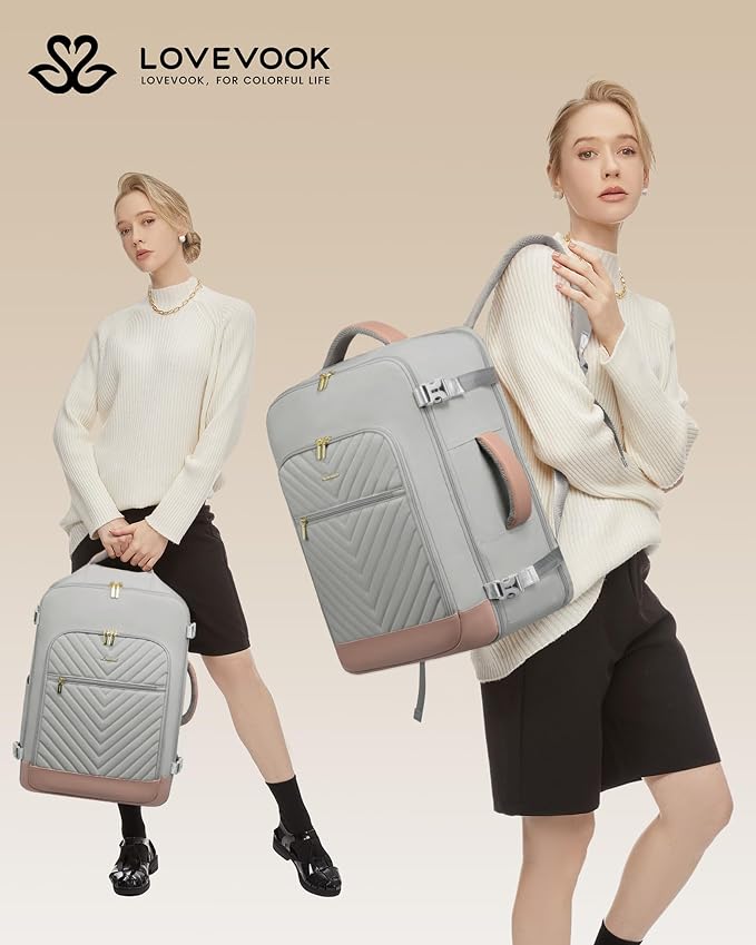 LOVEVOOK Large Travel Backpack for Women, TSA Carry on Backpack for Airplanes - Image 2