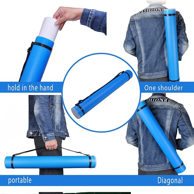 DEWEL Document Tube, Plastic Expanding Poster/Art/Document Storage Tube 24.5 to - Image 6