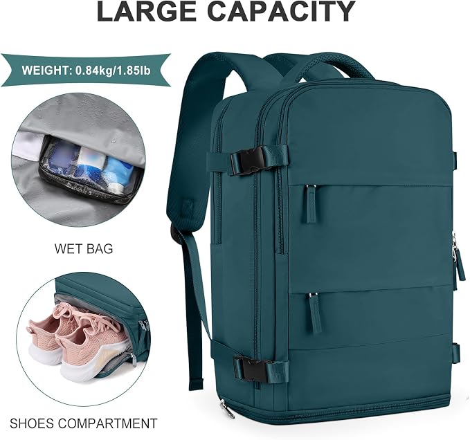 coowoz Large Travel Backpack For Women Men, Carry On Backpack Flight Approved - Image 3