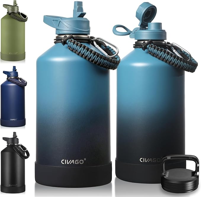 CIVAGO Gallon Insulated Water Bottle Jug by CIVAGO