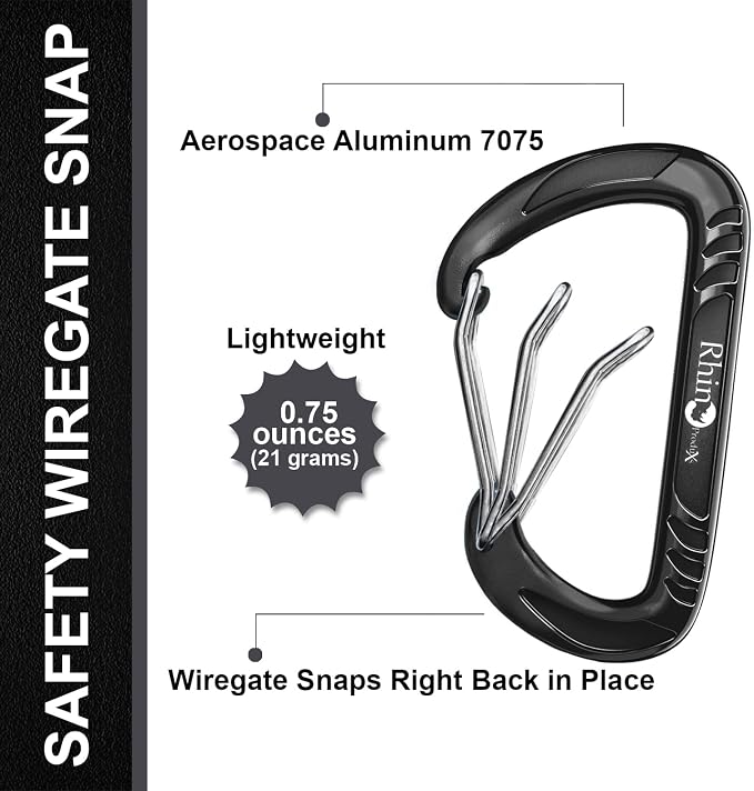 Rhino Produxs 12kN Heavy Duty Carabiner Clips, - Image 3