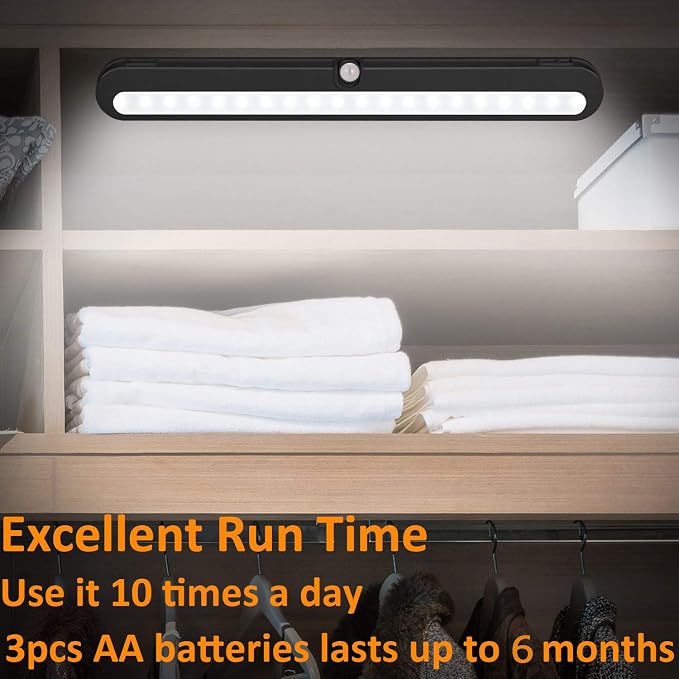 BLS T01LB LED Closet Light Super Bright 20 LED Under Cabinet Lighting Battery - Image 2