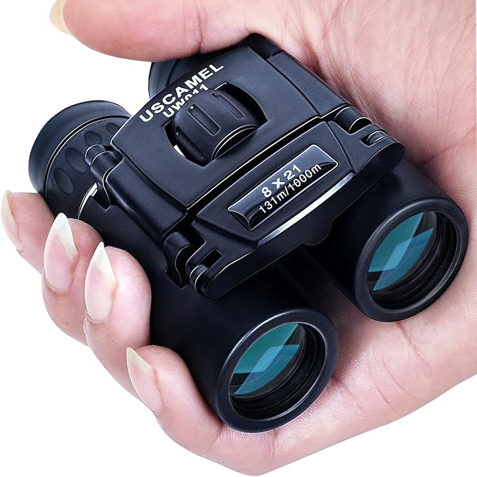 USCAMEL Binoculars for Adults and Kids 8×21 High Powered Compact Binoculars by USCAMEL