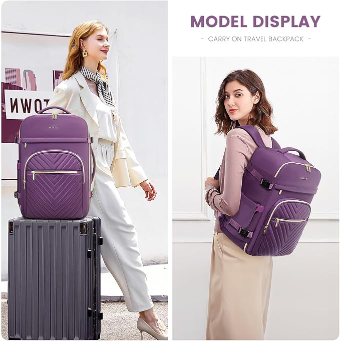 LOVEVOOK Large Travel Backpack for Women, TSA Carry on Backpack for Airplanes - Image 6