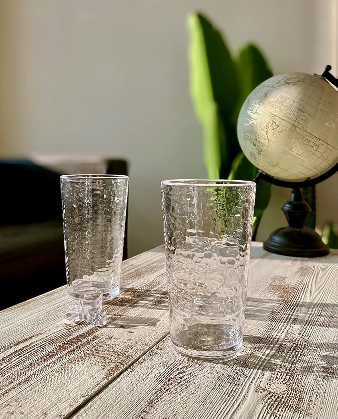 KLIFA- NICE- 14.7 & 20 ounce, Acrylic Tumbler & Highball Drinking Glasses Set - Image 9