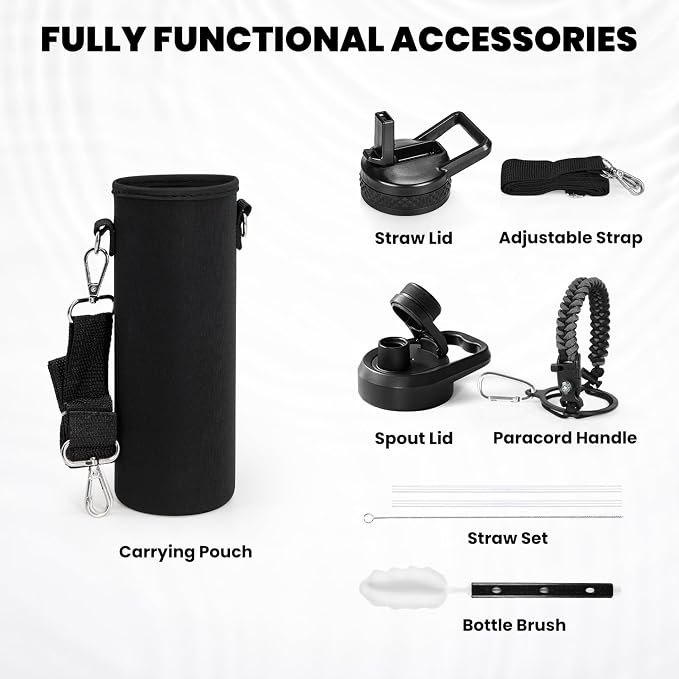 RAYMYLO Insulated Water Bottle 24oz, Triple Wall Vacuum Stainless Steel - Image 5