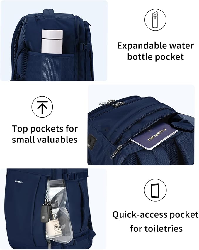 ECOHUB 17'' Travel Backpack, Personal Item Backpack - Image 5
