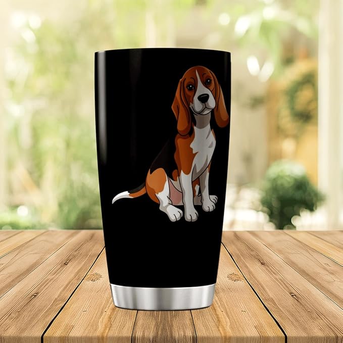 CUBICER Cartoon Beagle Dog Design 20 Oz Stainless Steel Tumbler - Image 3