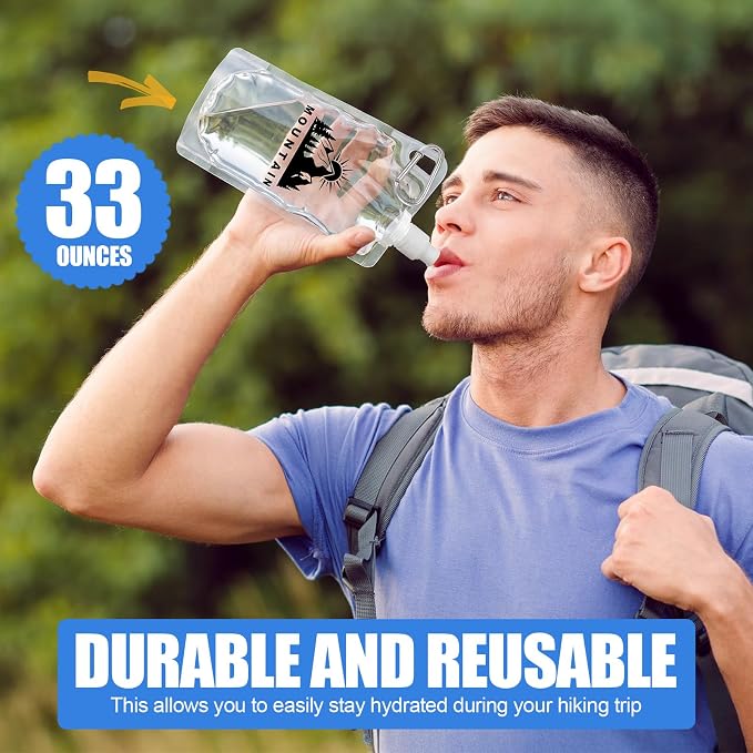 12pack 1L Collapsible Water Bottles - Image 3