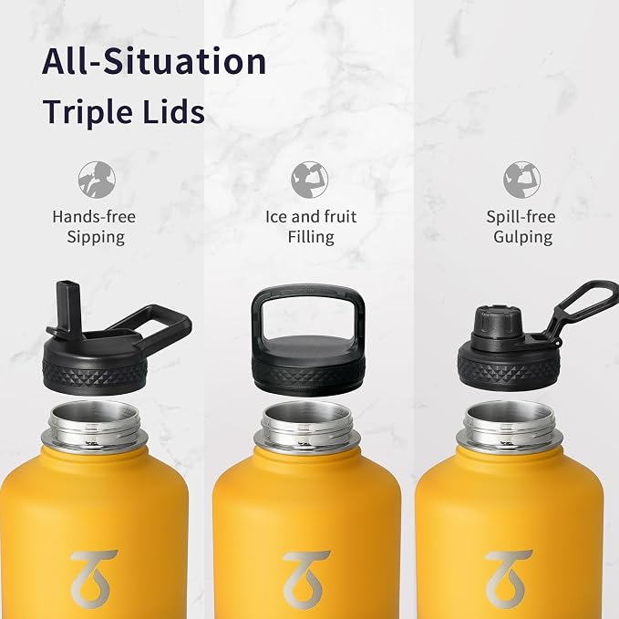 Trebo Insulated Water Bottle 64 oz, Half Gallon Metal Vacuum Water Jug - Image 3