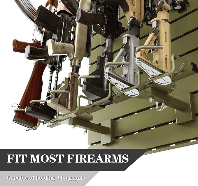 Gun Racks for Wall, Heavy-Duty Aluminium Slatwall Panels Gun Wall Mount Storage - Image 7
